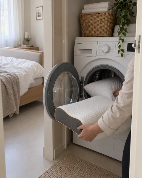 Elyafı makinede yıka